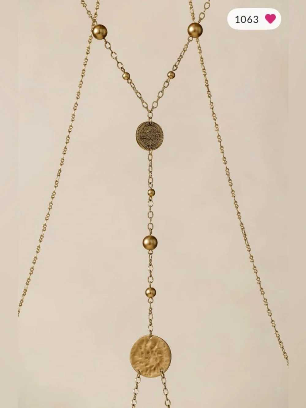 Free People ~ Let's Dance Body Chain ~ Gold ~ NWT** - Picture 6 of 7